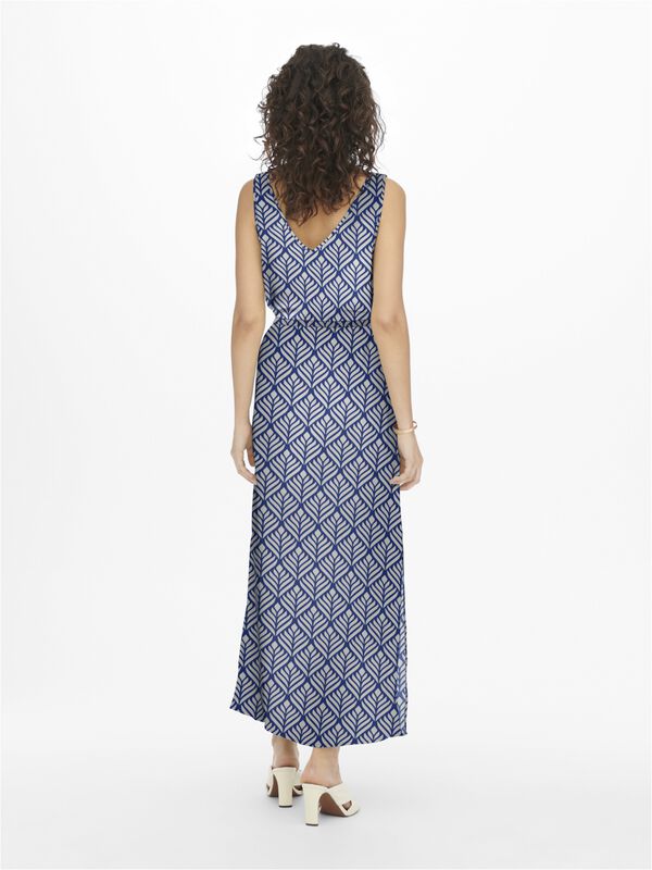 JDY Vestido comprido estampado azul