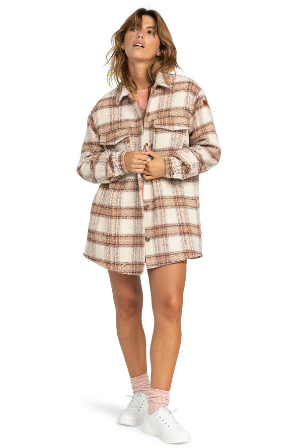 Roxy Camisa- casaco para mulheres branco