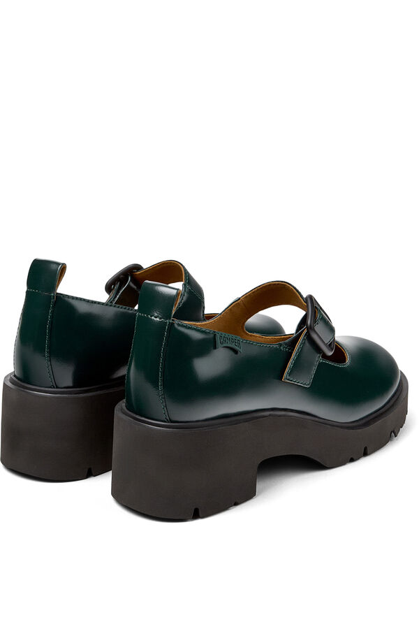Camper Merceditas de piel para mujer verde