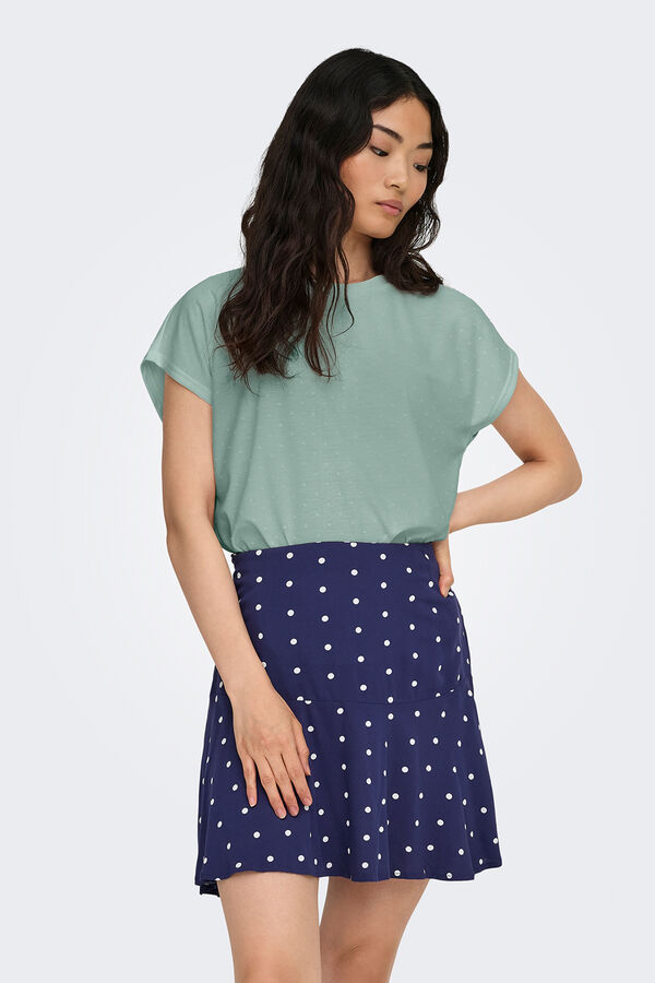 Only T-shirt plumeti bege