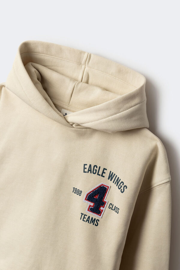 Springfield Kids Sudadera capucha Eagle Wings ni&ntilde;a beige