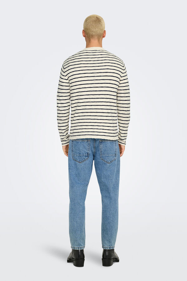 Only & Sons Jersey de hombre de punto regular fit. beige