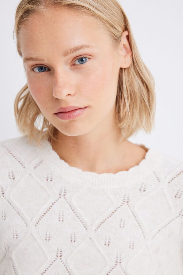 Springfield Su&eacute;ter de ponta frontal bege