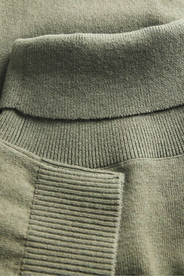 JJ REBEL Jersey de punto cuello vuelto verde