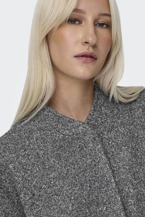 Only Jaqueta bomber com fecho-éclair cinzento