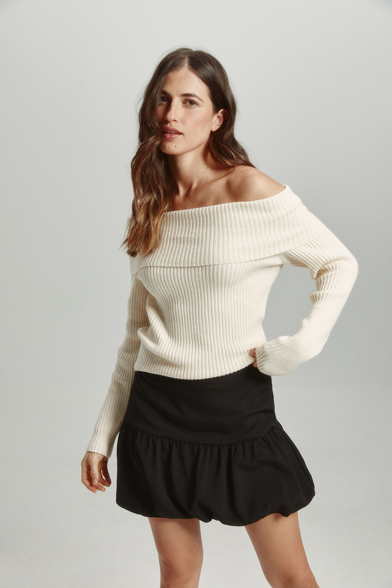 Only Jersey cuello barco vuelto