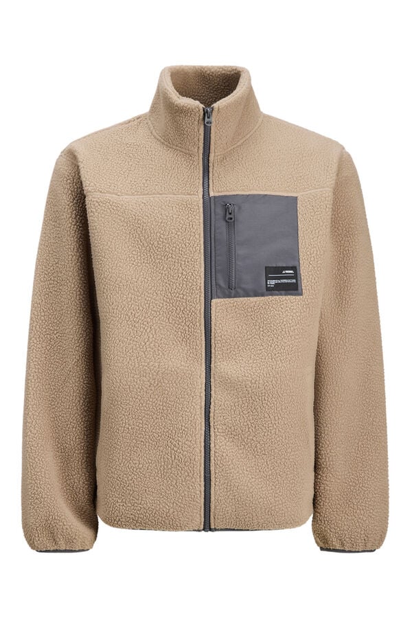 JJ REBEL Casaco Teddy cinzento