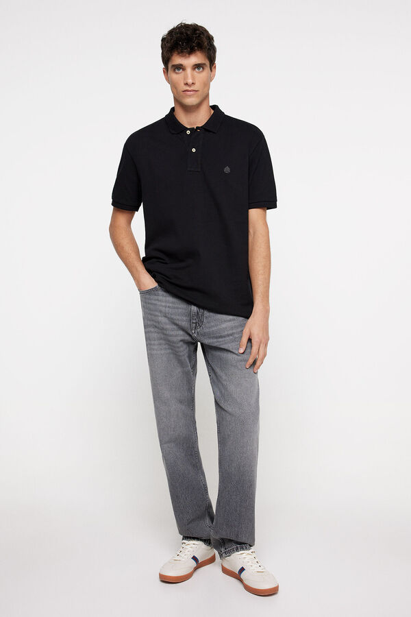 Springfield Polo piqu&eacute; b&aacute;sico regular fit preto