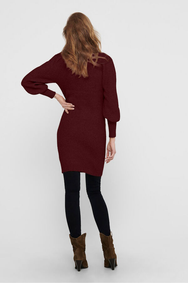 Only Vestido curto canelado rosa