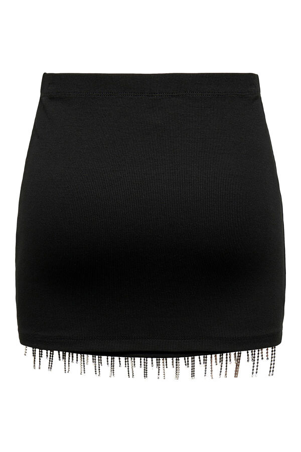 Only Mini falda negra strass negro