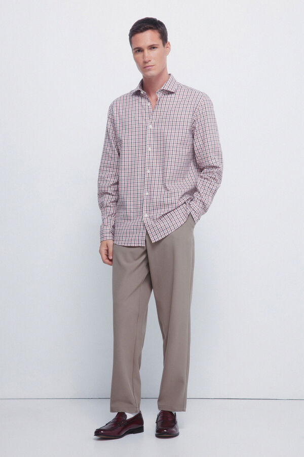 Springfield Camisa xadrez pequena rosa