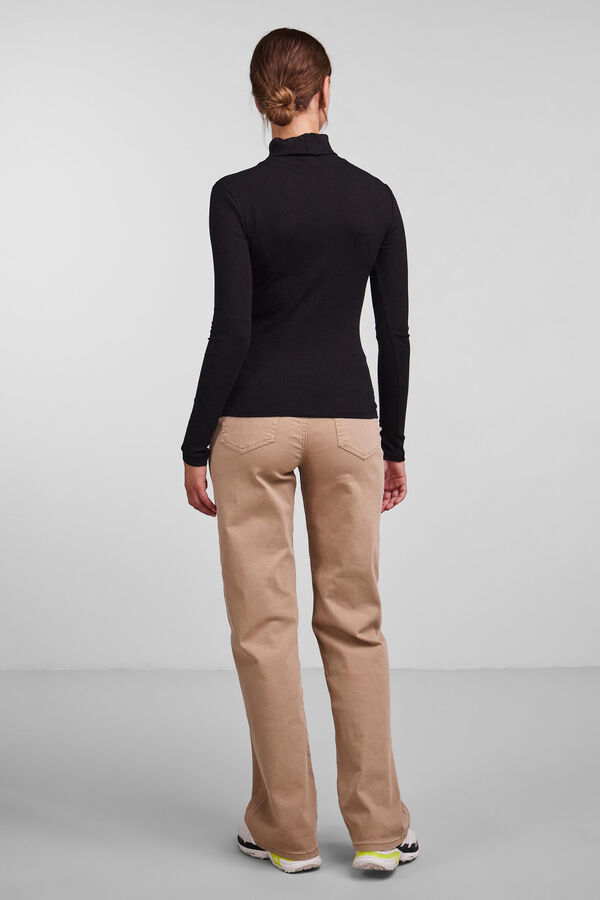 Pieces Top canelado  preto