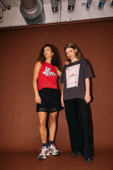 Noisy May Camiseta estampada oversized cinzento