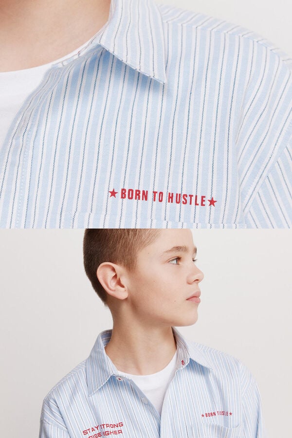 Springfield Kids Camisa popelin rayas ni&ntilde;o azul