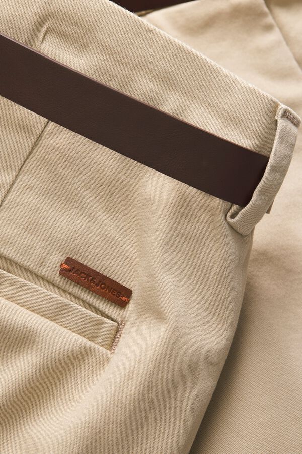 Jack & Jones PLUS Bermudas chino con cintur&oacute;n beige