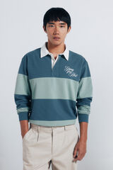 Springfield Polo rugby manga larga azul