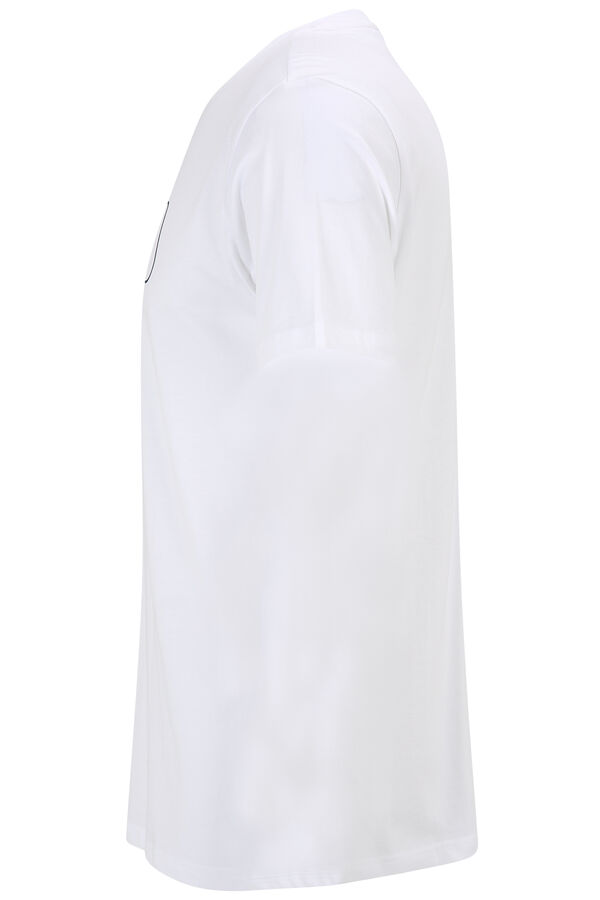 Fila Camiseta masculina de manga curta com gola redonda branco