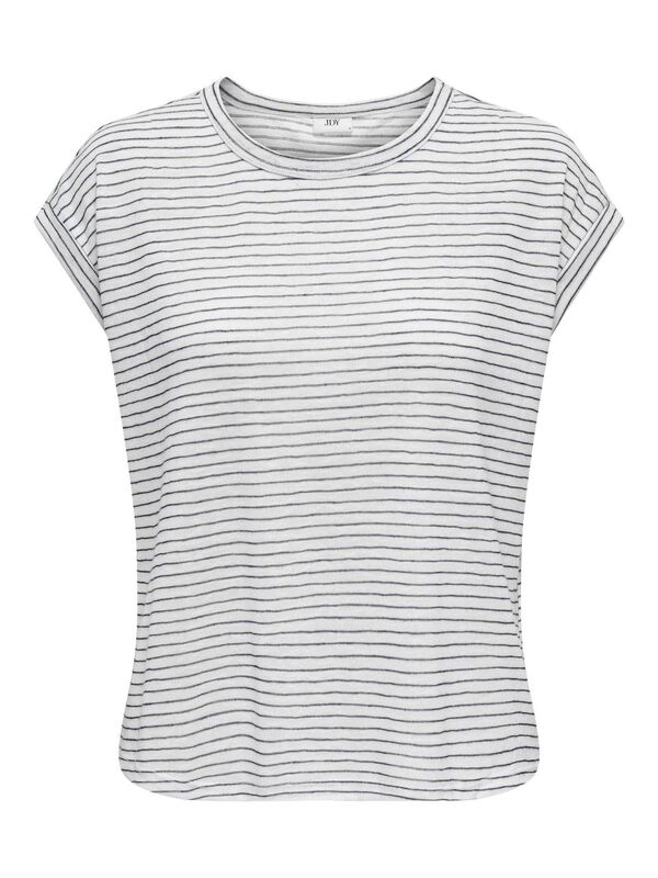 JDY T-shirt riscas manga curta branco