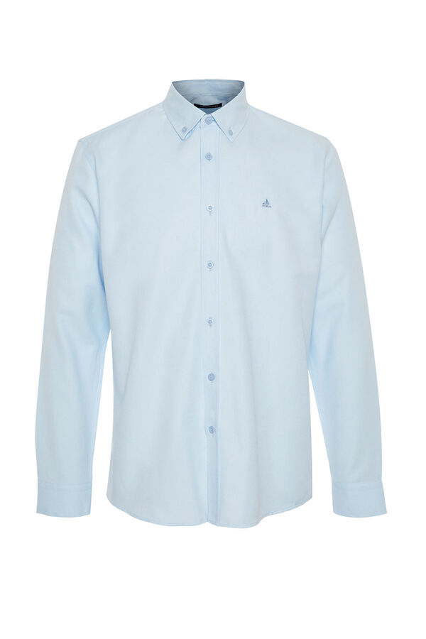 Trendyol Camisa b&aacute;sica regular azul