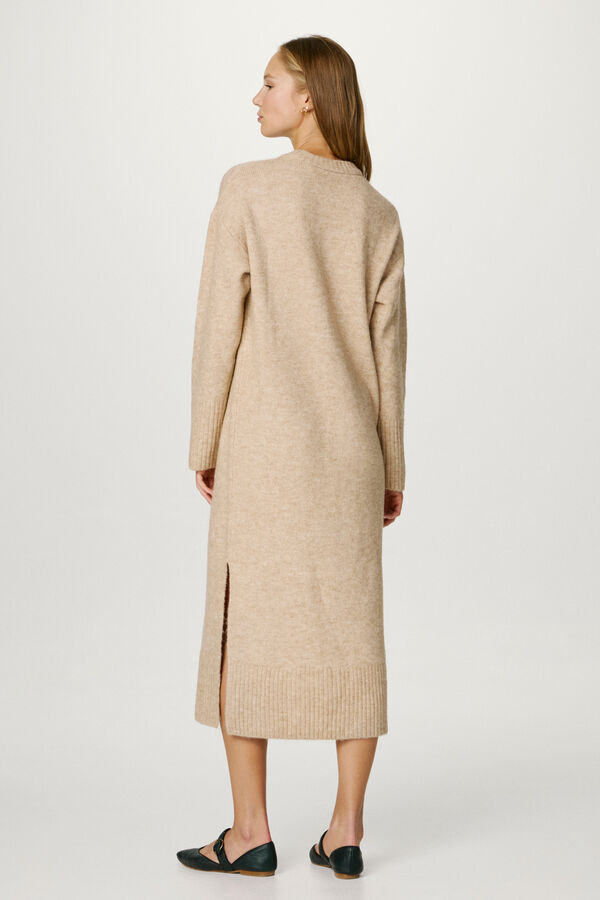 Jack & Jones Vestido maxi de malha bege