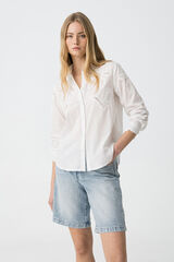 Tiffosi Camisa Bordada Floral  branco