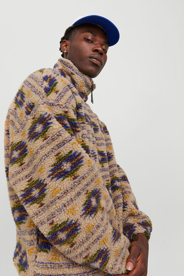 Jack & Jones Sudadera teddy gris