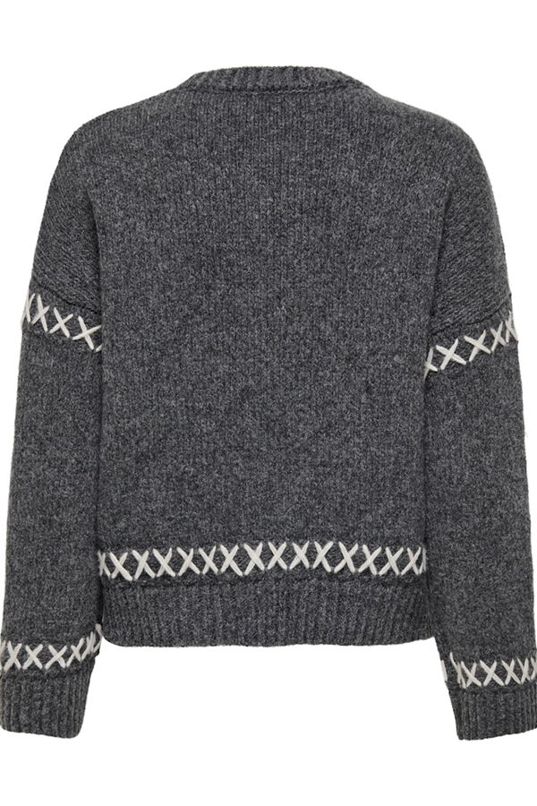 Only Jersey costuras en contraste gris