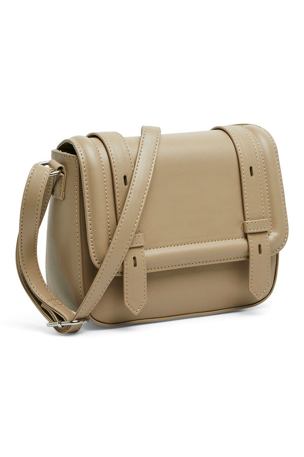 Pieces Bolsa tiracolo com efeito pele cru