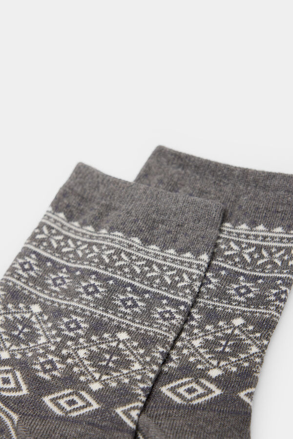 Springfield Meia comprida jacquard cinzento