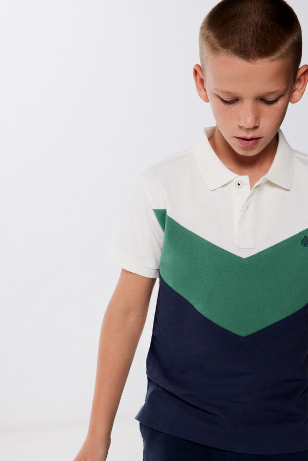 Springfield Kids Polo color block ni&ntilde;o azul