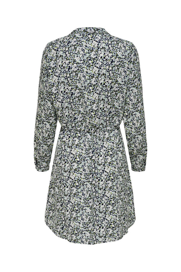 Only Vestido camisero botones azul