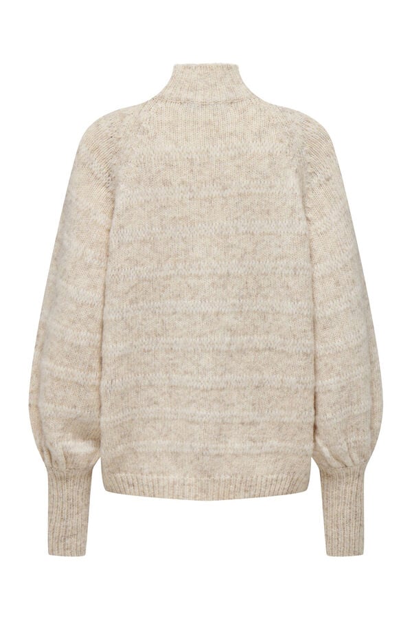 Only Camisola de malha gola alta cinzento