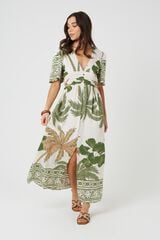 Brave Soul Vestido comprido estampado verde