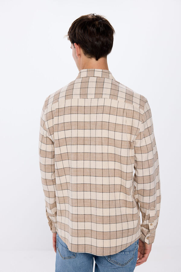 Springfield Camisa xadrez r&uacute;stica castanho