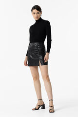 Tiffosi Falda Mini polipiel negro