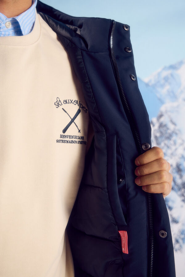 Springfield Parka corta acolchada t&eacute;rmica azul