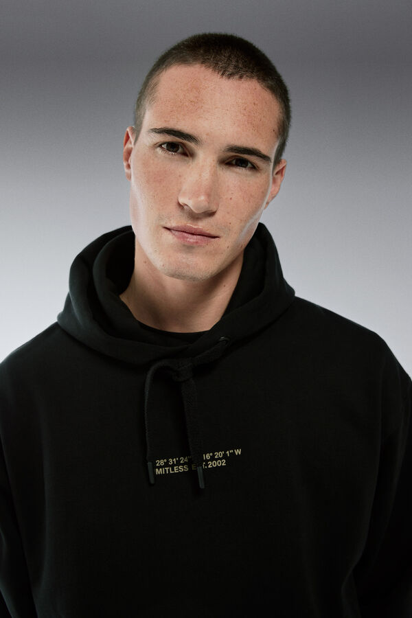 Springfield Sudadera capucha logo Pedri x Springfield negro