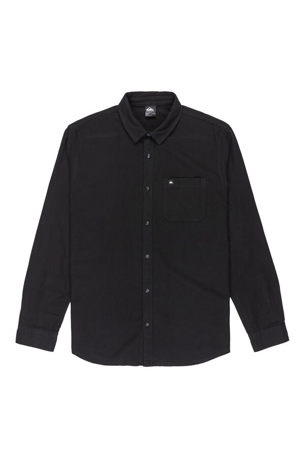 Quiksilver Motherfly Solid - Camisa de manga larga para hombre negro