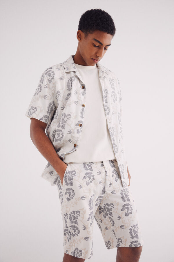 Springfield Bermuda jacquard relaxed fit marfil