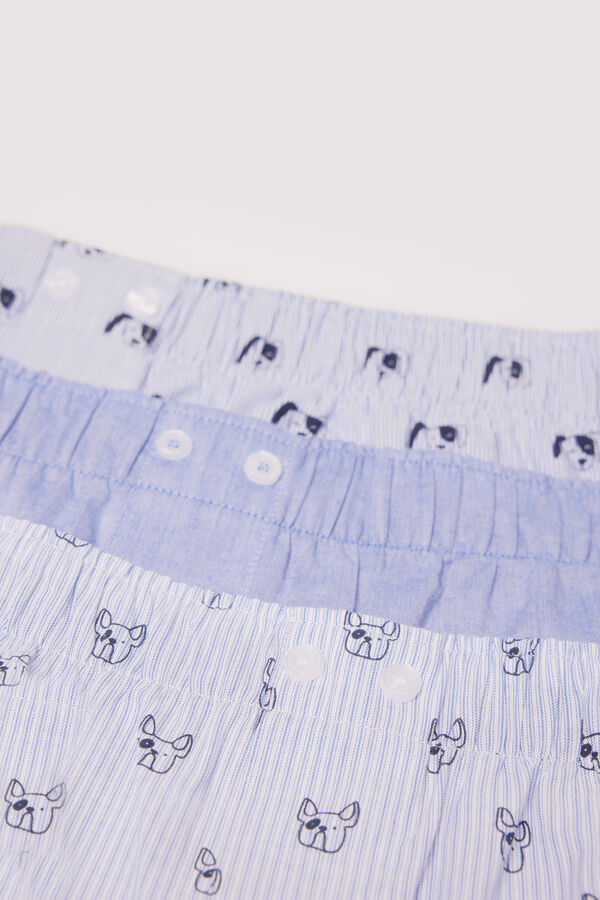 Springfield Pack 3 boxers perros azul