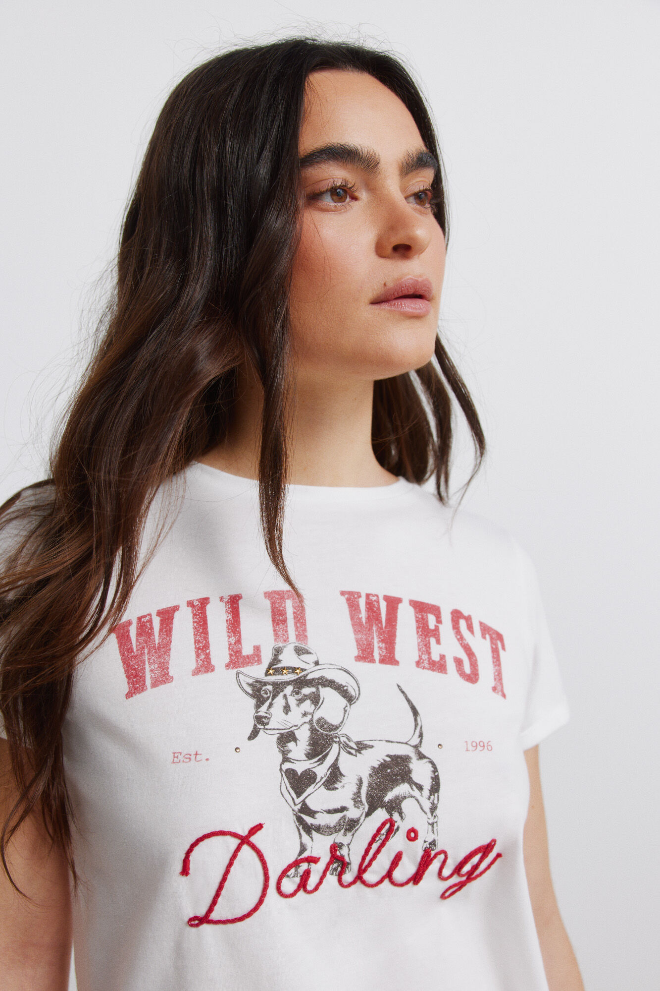 Springfield Camiseta manga corta algod&oacute;n "cowgirl"