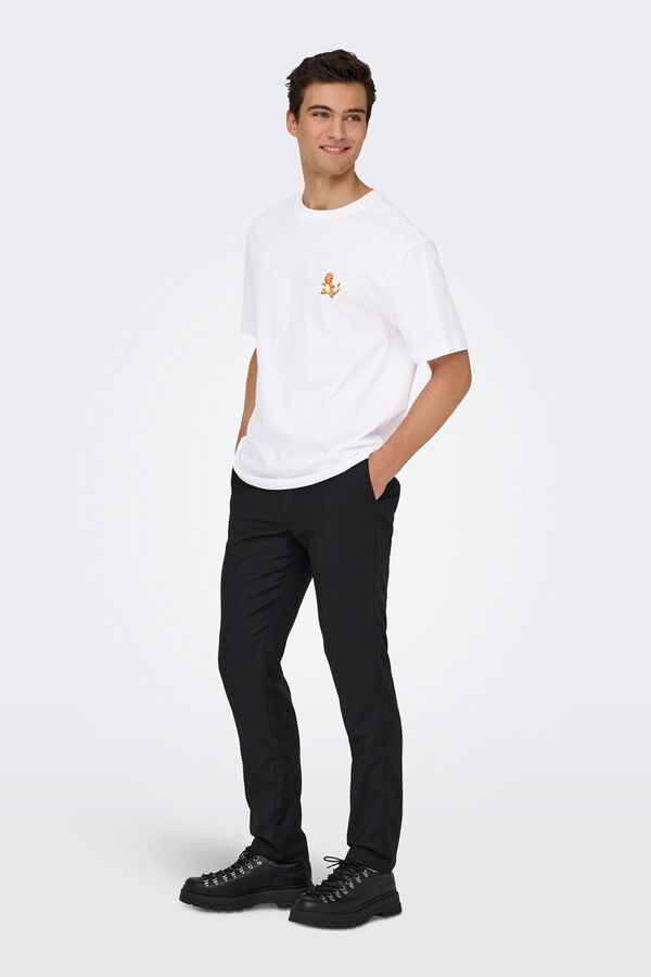 Only & Sons T-shirt manga curta branco