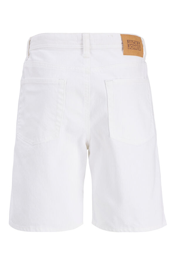 Jack & Jones Junior Bermuda denim regular b&aacute;sica branco