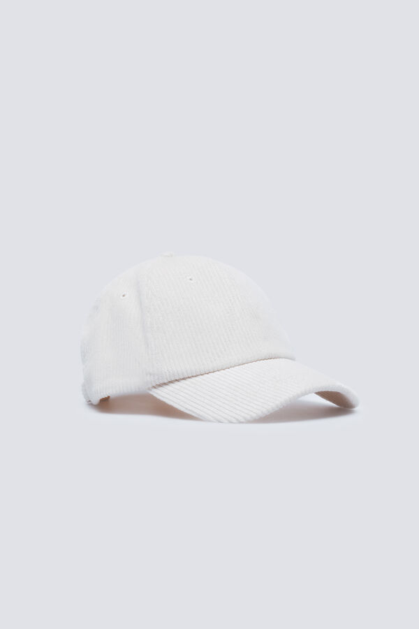 Springfield Bon&eacute; de beisebol de veludo cotel&ecirc; bege branco