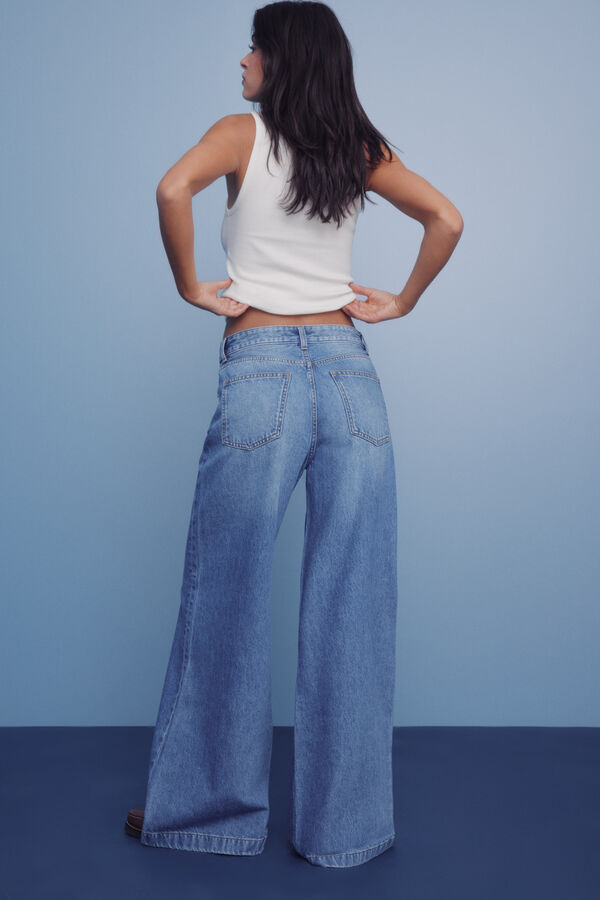 Springfield Cal&ccedil;a jeans super larga azul