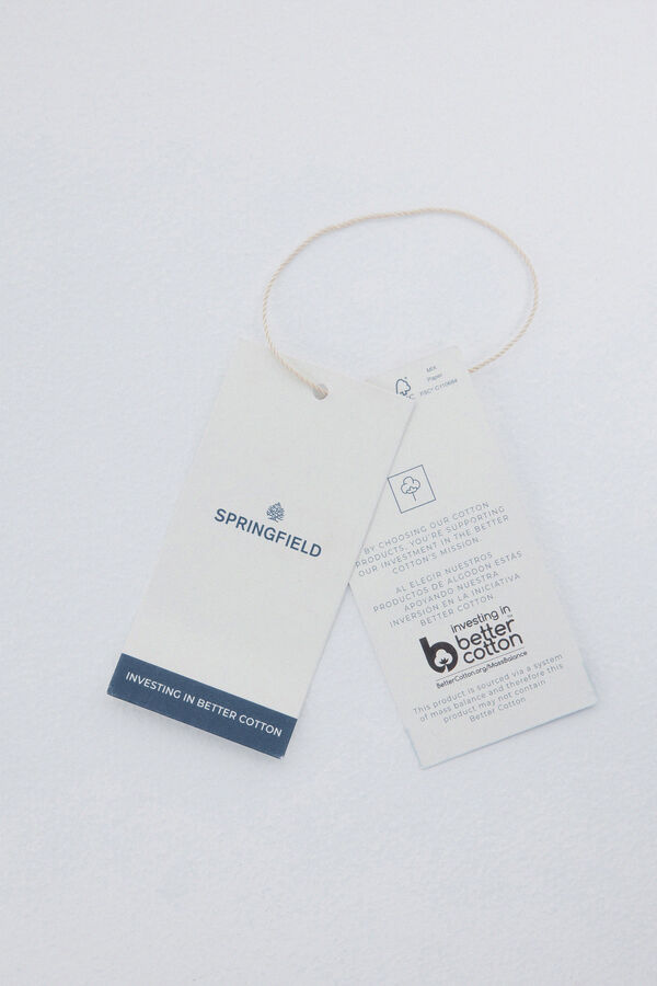 Springfield Camiseta rayas botones hombro marr&oacute;n