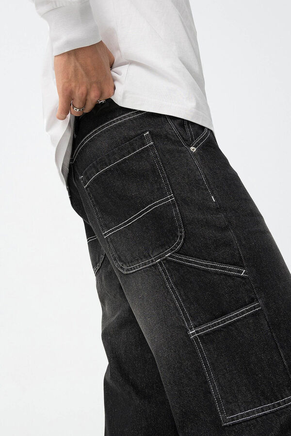 Tiffosi Young Jeans Super Baggy Fit negro