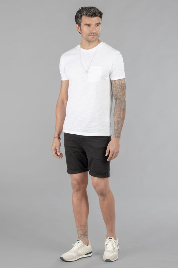 Celopman Bermuda 5 Bolsillos Skinny negro