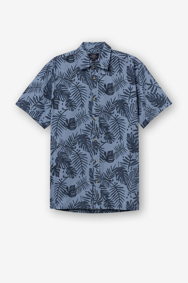 Tiffosi Camisa Regular Fit Estampada azul