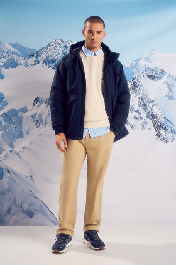 Springfield Parka corta acolchada t&eacute;rmica azul